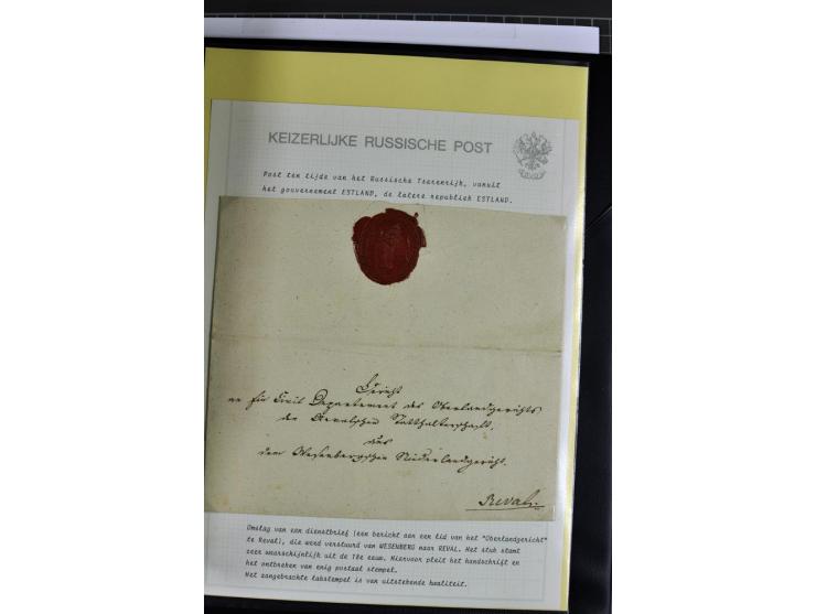1785/1857, 44 Briefe der kaiserlich russischen Post im Gouvernement Livland, dem nachmaligen Estland, dabei Cholerabrief mit 