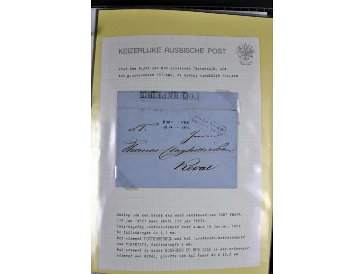 1785/1857, 44 Briefe der kaiserlich russischen Post im Gouvernement Livland, dem nachmaligen Estland, dabei Cholerabrief mit 