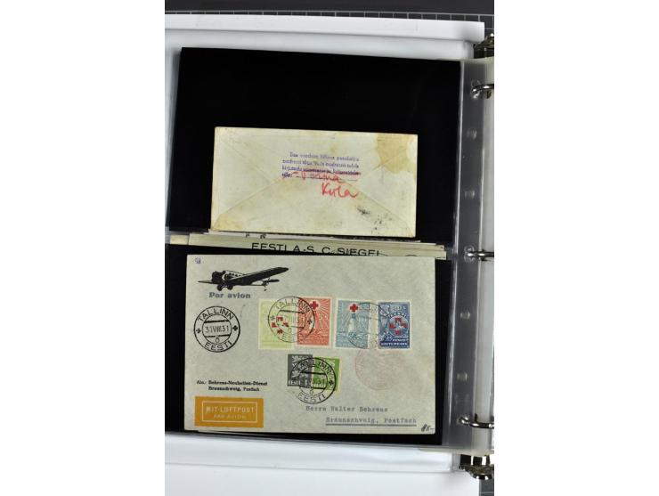 1918/41, rund 150 Briefe und Karten, dabei Feldpost Freiheitskrieg 1918/20, provisorische Stempel, Reco, Zensur, Flugpostbrie