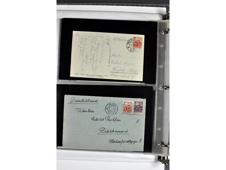 1918/41, rund 150 Briefe und Karten, dabei Feldpost Freiheitskrieg 1918/20, provisorische Stempel, Reco, Zensur, Flugpostbrie
