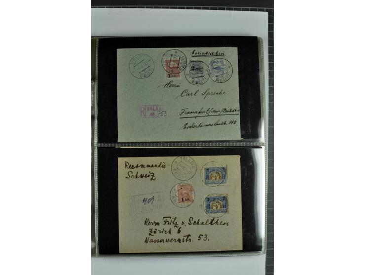 1918/41, rund 150 Briefe und Karten, dabei Feldpost Freiheitskrieg 1918/20, provisorische Stempel, Reco, Zensur, Flugpostbrie