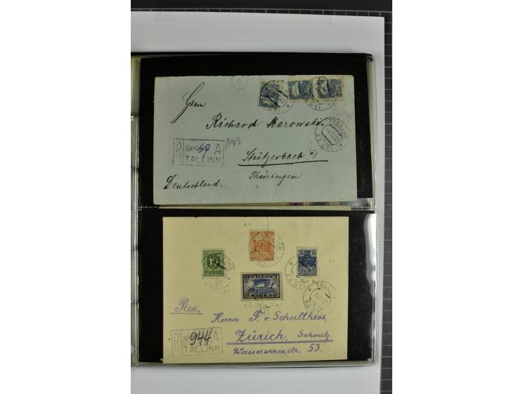 1918/41, rund 150 Briefe und Karten, dabei Feldpost Freiheitskrieg 1918/20, provisorische Stempel, Reco, Zensur, Flugpostbrie