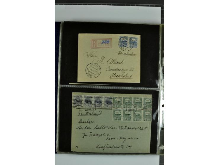 1918/41, rund 150 Briefe und Karten, dabei Feldpost Freiheitskrieg 1918/20, provisorische Stempel, Reco, Zensur, Flugpostbrie