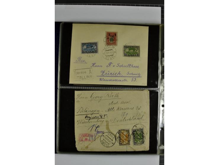 1918/41, rund 150 Briefe und Karten, dabei Feldpost Freiheitskrieg 1918/20, provisorische Stempel, Reco, Zensur, Flugpostbrie
