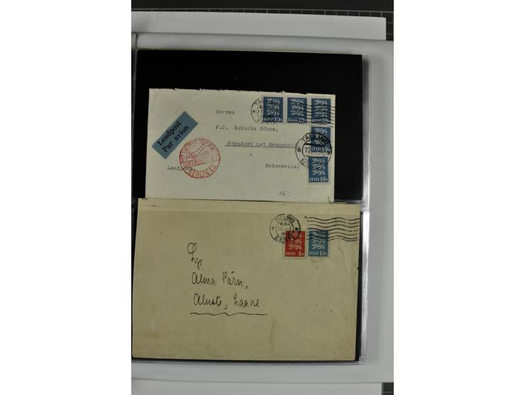 1918/41, rund 150 Briefe und Karten, dabei Feldpost Freiheitskrieg 1918/20, provisorische Stempel, Reco, Zensur, Flugpostbrie