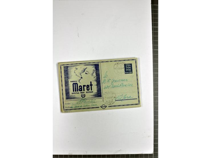 1937, PARO-Kartenbriefe, 12 Stück gebraucht, dabei Ersttagsstempel und Letzttagsstempel (als Reco), mit und ohne Inlets, dazu
