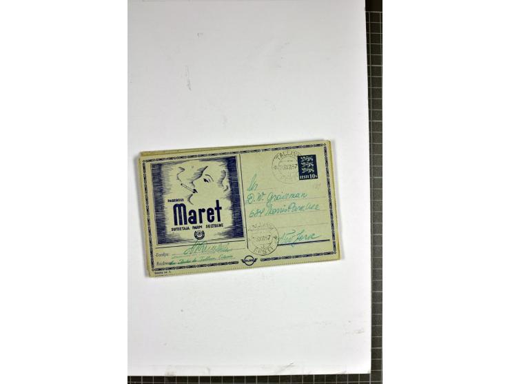 1937, PARO-Kartenbriefe, 12 Stück gebraucht, dabei Ersttagsstempel und Letzttagsstempel (als Reco), mit und ohne Inlets, dazu