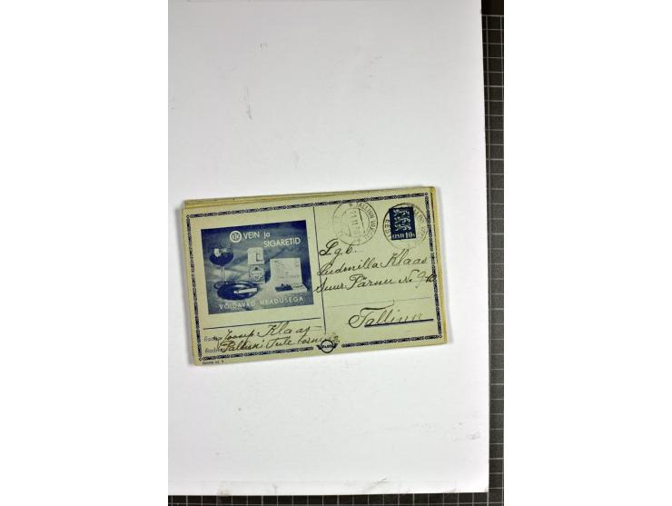 1937, PARO-Kartenbriefe, 12 Stück gebraucht, dabei Ersttagsstempel und Letzttagsstempel (als Reco), mit und ohne Inlets, dazu