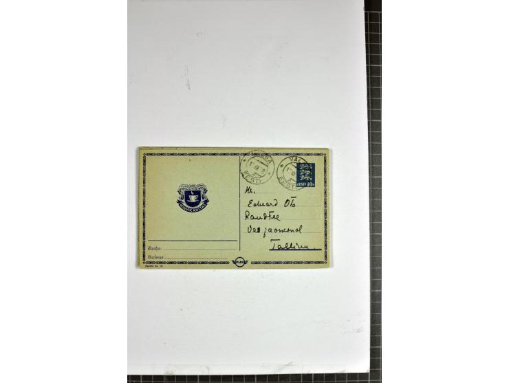 1937, PARO-Kartenbriefe, 12 Stück gebraucht, dabei Ersttagsstempel und Letzttagsstempel (als Reco), mit und ohne Inlets, dazu