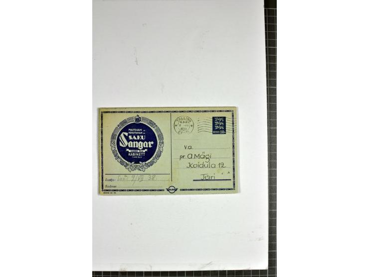 1937, PARO-Kartenbriefe, 12 Stück gebraucht, dabei Ersttagsstempel und Letzttagsstempel (als Reco), mit und ohne Inlets, dazu