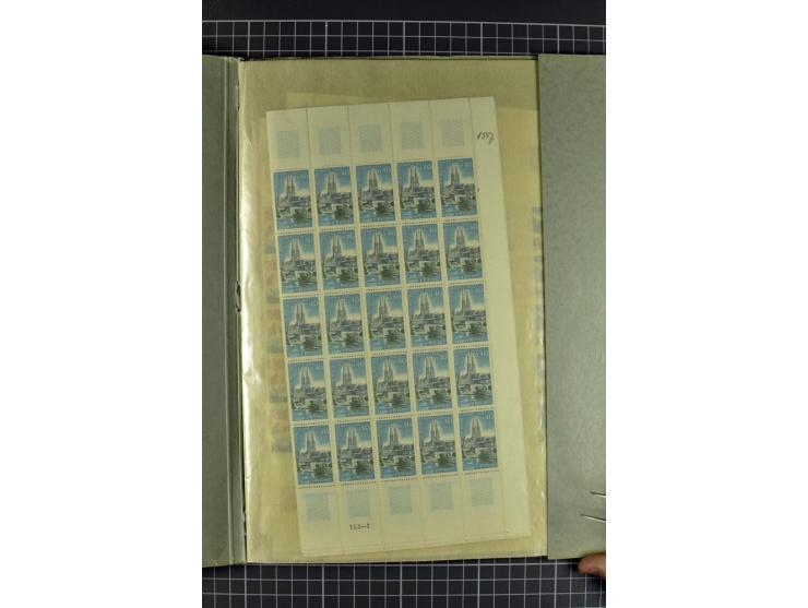 1849)1975 (ca.), postfrischer, ungebrauchter und gestempelter Lagerbestand in 9 Steckbüchern und 5 Bogenmappen, dabei bessere