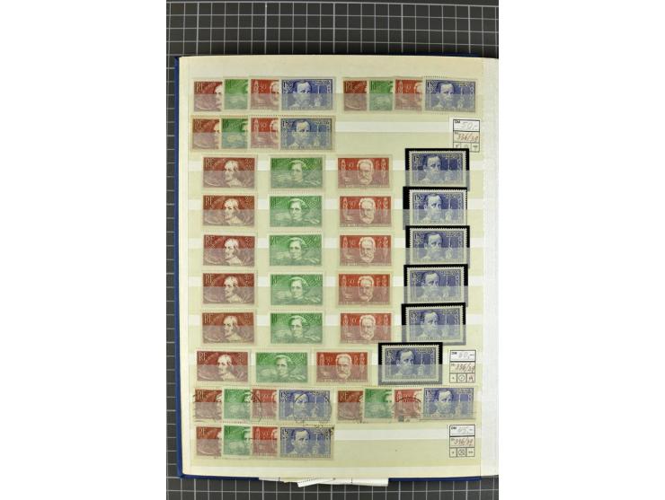 1849)1975 (ca.), postfrischer, ungebrauchter und gestempelter Lagerbestand in 9 Steckbüchern und 5 Bogenmappen, dabei bessere