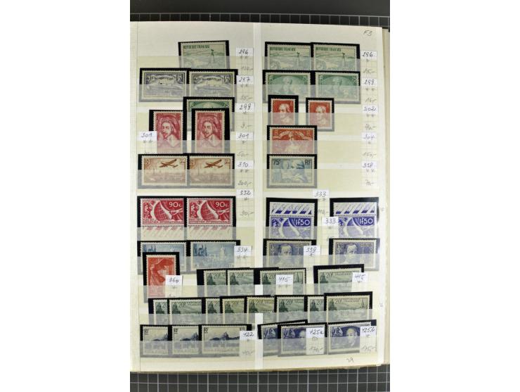 1849)1975 (ca.), postfrischer, ungebrauchter und gestempelter Lagerbestand in 9 Steckbüchern und 5 Bogenmappen, dabei bessere