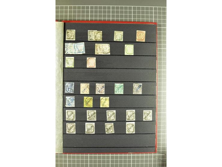 1849)1975 (ca.), postfrischer, ungebrauchter und gestempelter Lagerbestand in 9 Steckbüchern und 5 Bogenmappen, dabei bessere