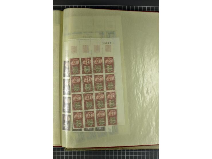 1849)1975 (ca.), postfrischer, ungebrauchter und gestempelter Lagerbestand in 9 Steckbüchern und 5 Bogenmappen, dabei bessere