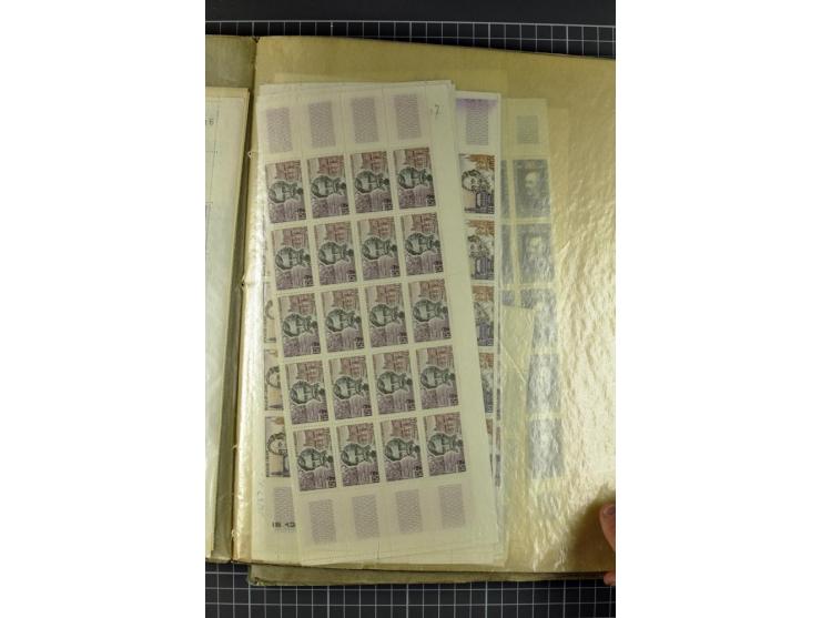 1849)1975 (ca.), postfrischer, ungebrauchter und gestempelter Lagerbestand in 9 Steckbüchern und 5 Bogenmappen, dabei bessere