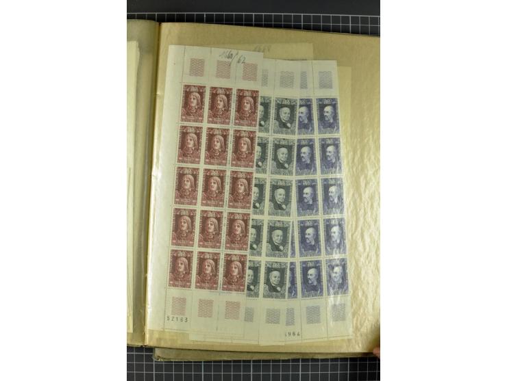 1849)1975 (ca.), postfrischer, ungebrauchter und gestempelter Lagerbestand in 9 Steckbüchern und 5 Bogenmappen, dabei bessere
