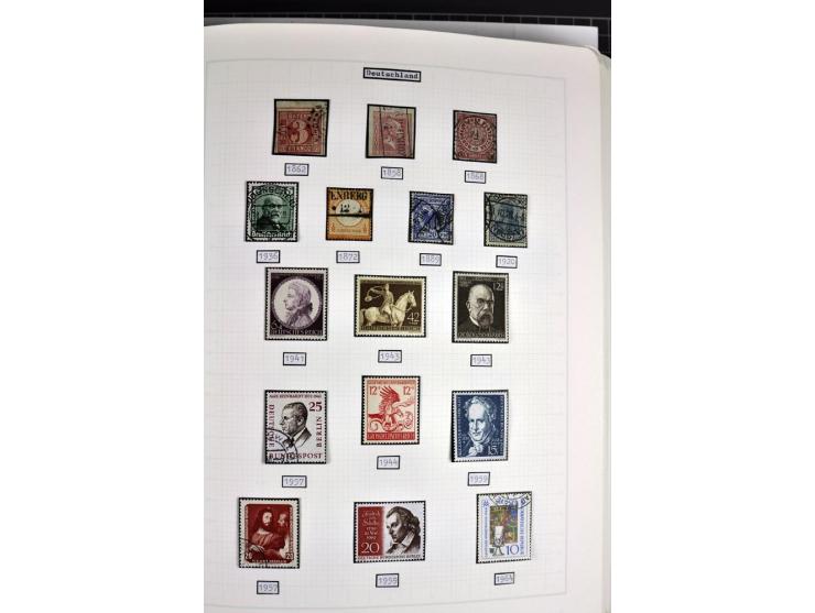 1849/1987, am Anfang meist gestempelte Sammlung mit einigen Paaren, Besonderheiten und besseren Ausgaben (u.a. Block 2 gestem