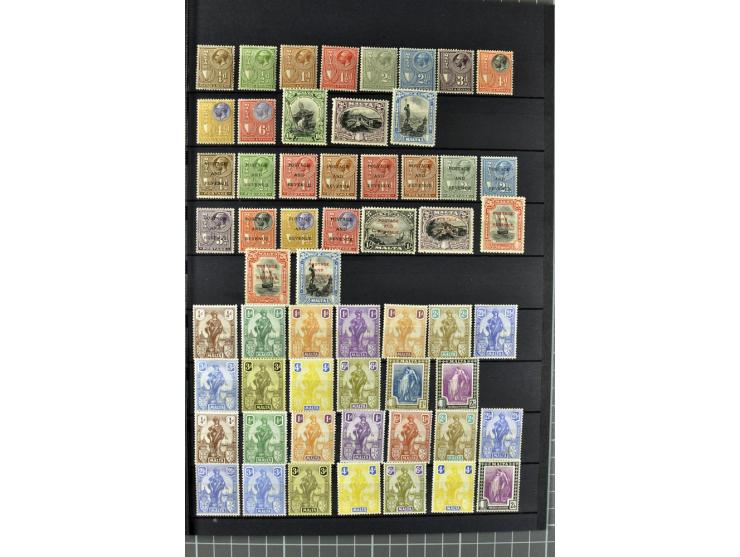 1840/1990 (ca.), postfrischer, ungebrauchter und gestempelter Sammlungsbestand, dabei diverse frühe Schilling- und Pfund-Wert