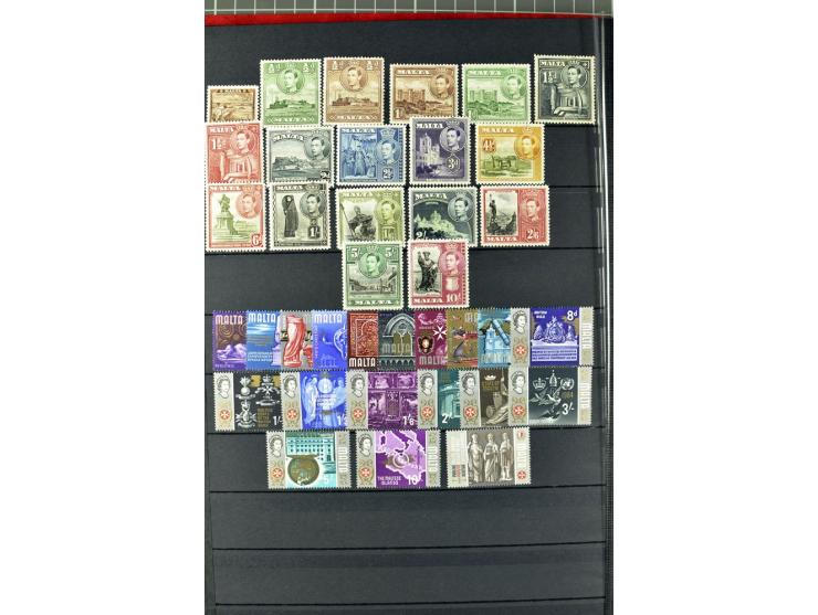 1840/1990 (ca.), postfrischer, ungebrauchter und gestempelter Sammlungsbestand, dabei diverse frühe Schilling- und Pfund-Wert