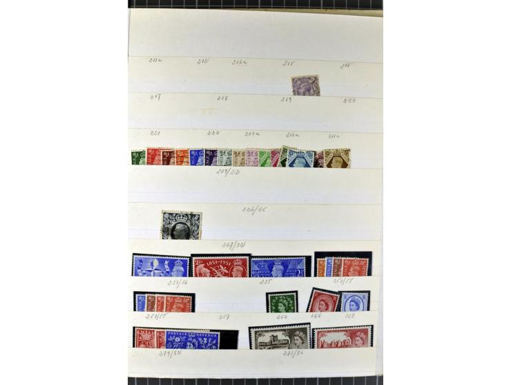 1840/1990 (ca.), postfrischer, ungebrauchter und gestempelter Sammlungsbestand, dabei diverse frühe Schilling- und Pfund-Wert
