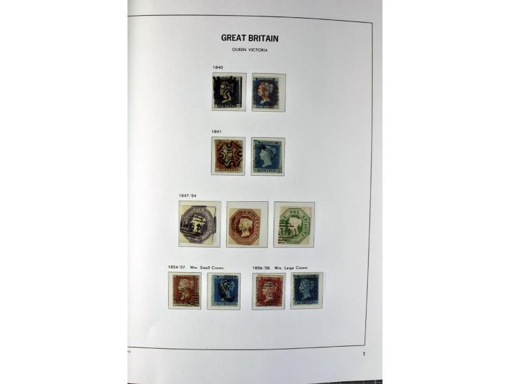 1840/1990 (ca.), postfrischer, ungebrauchter und gestempelter Sammlungsbestand, dabei diverse frühe Schilling- und Pfund-Wert
