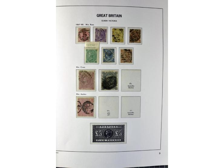 1840/1990 (ca.), postfrischer, ungebrauchter und gestempelter Sammlungsbestand, dabei diverse frühe Schilling- und Pfund-Wert