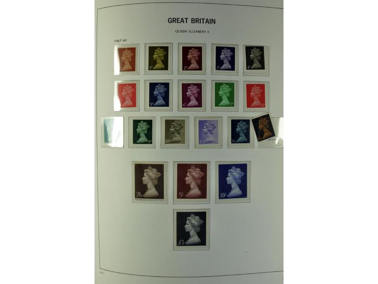 1840/1990 (ca.), postfrischer, ungebrauchter und gestempelter Sammlungsbestand, dabei diverse frühe Schilling- und Pfund-Wert