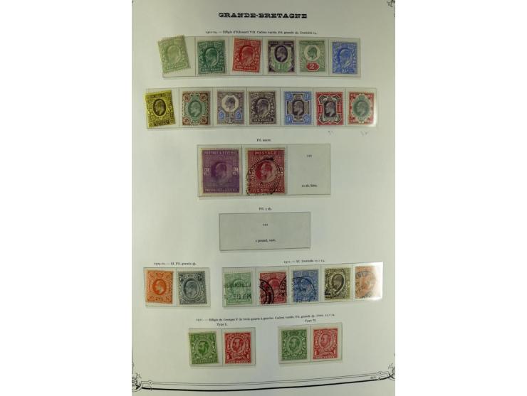 1840/1990 (ca.), postfrischer, ungebrauchter und gestempelter Sammlungsbestand, dabei diverse frühe Schilling- und Pfund-Wert