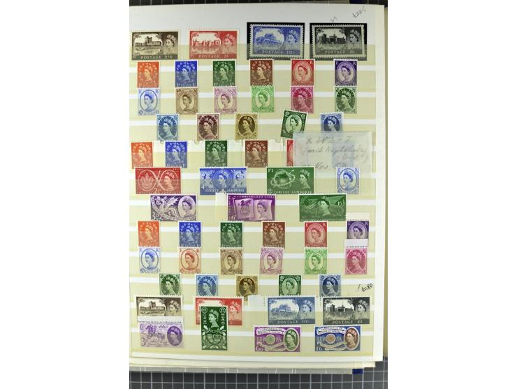 1840/1990 (ca.), postfrischer, ungebrauchter und gestempelter Sammlungsbestand, dabei diverse frühe Schilling- und Pfund-Wert