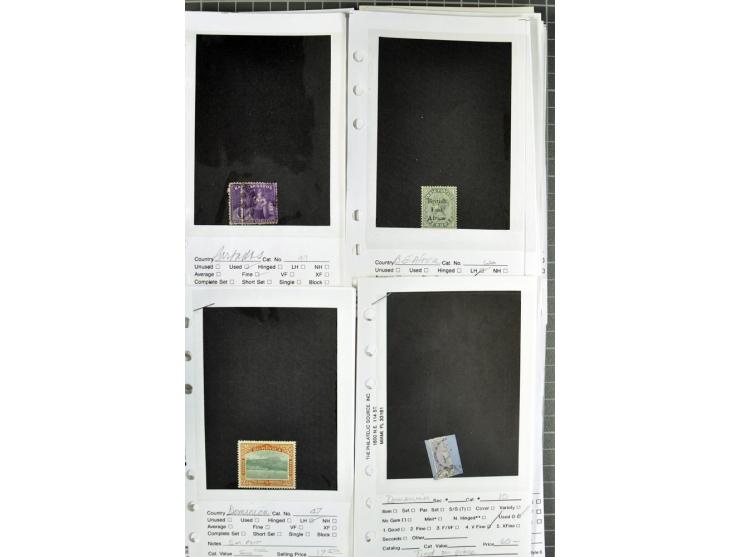 1840/1950, ungebrauchter, postfrischer und gestempelter Lagerbestand auf Verkaufskärtchen aus altem Händlerbestand "Miami Sou