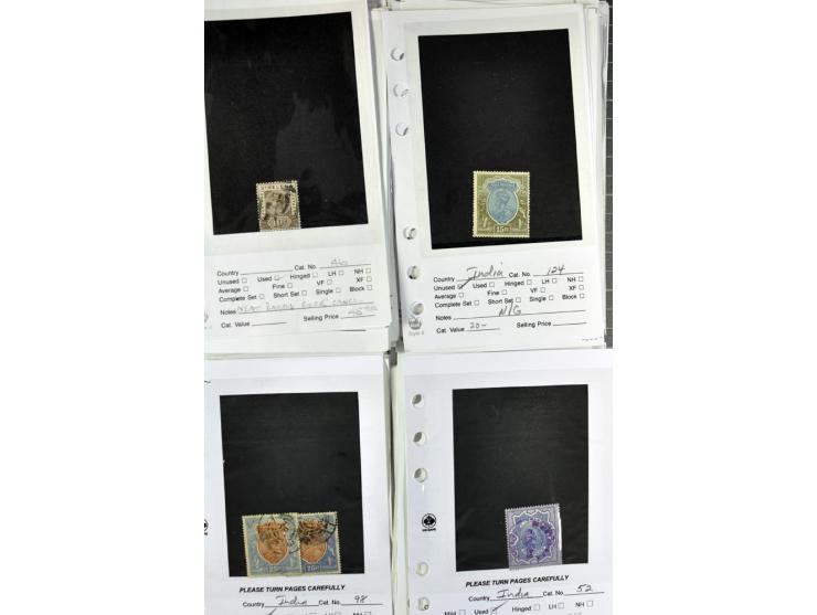 1840/1950, ungebrauchter, postfrischer und gestempelter Lagerbestand auf Verkaufskärtchen aus altem Händlerbestand "Miami Sou