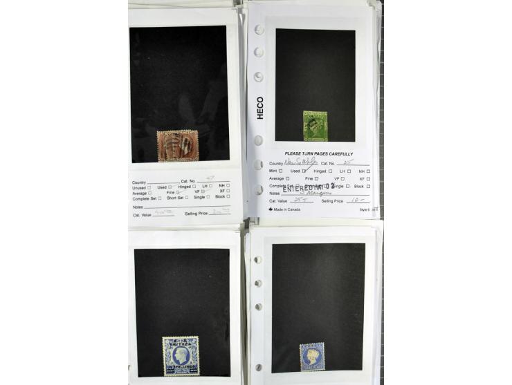 1840/1950, ungebrauchter, postfrischer und gestempelter Lagerbestand auf Verkaufskärtchen aus altem Händlerbestand "Miami Sou