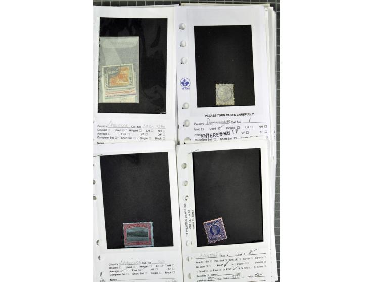 1840/1950, ungebrauchter, postfrischer und gestempelter Lagerbestand auf Verkaufskärtchen aus altem Händlerbestand "Miami Sou