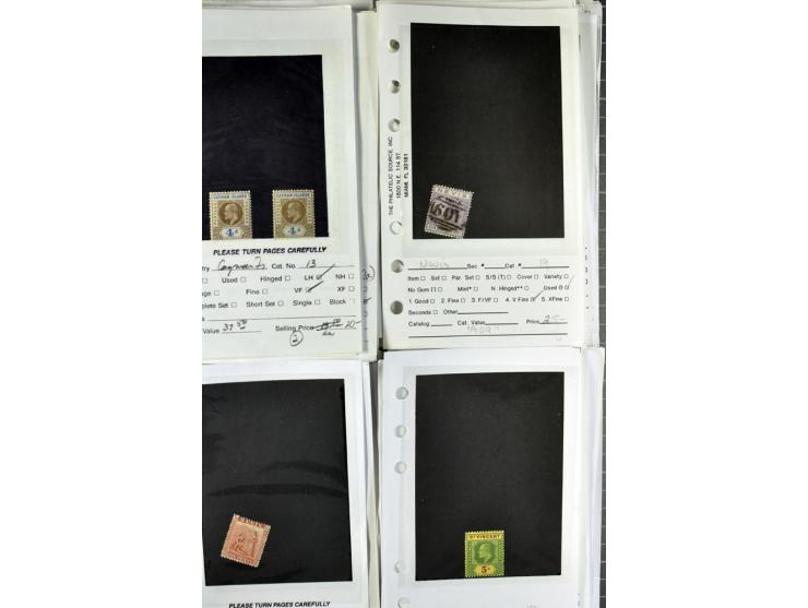 1840/1950, ungebrauchter, postfrischer und gestempelter Lagerbestand auf Verkaufskärtchen aus altem Händlerbestand "Miami Sou