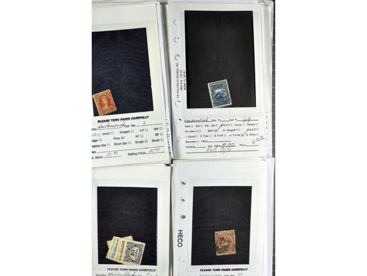 1840/1950, ungebrauchter, postfrischer und gestempelter Lagerbestand auf Verkaufskärtchen aus altem Händlerbestand "Miami Sou