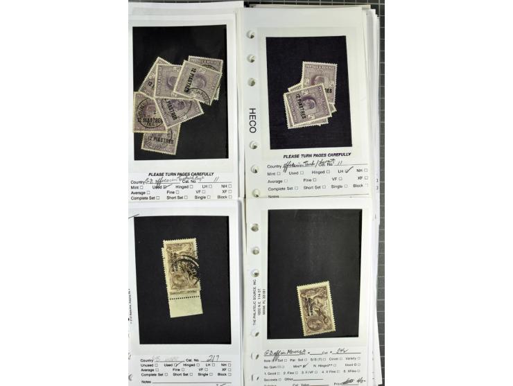 1840/1950, ungebrauchter, postfrischer und gestempelter Lagerbestand auf Verkaufskärtchen aus altem Händlerbestand "Miami Sou