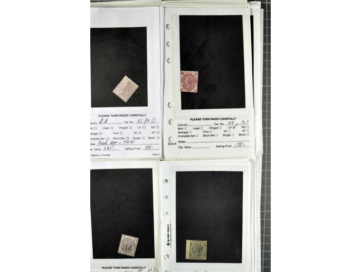 1840/1950, ungebrauchter, postfrischer und gestempelter Lagerbestand auf Verkaufskärtchen aus altem Händlerbestand "Miami Sou