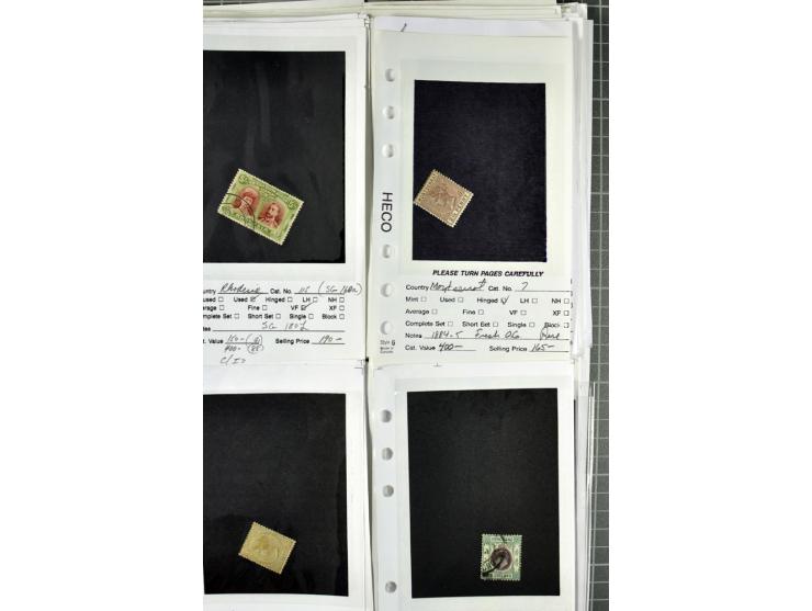 1840/1950, ungebrauchter, postfrischer und gestempelter Lagerbestand auf Verkaufskärtchen aus altem Händlerbestand "Miami Sou