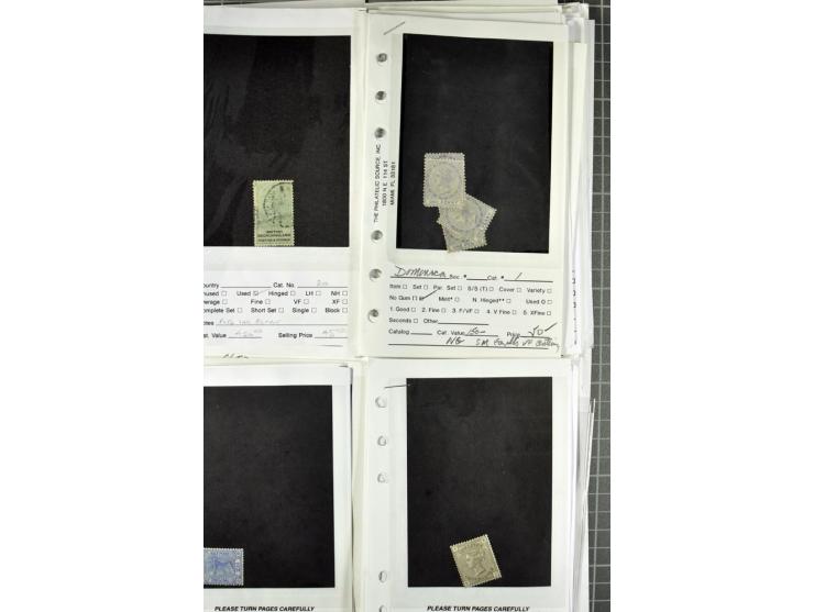 1840/1950, ungebrauchter, postfrischer und gestempelter Lagerbestand auf Verkaufskärtchen aus altem Händlerbestand "Miami Sou