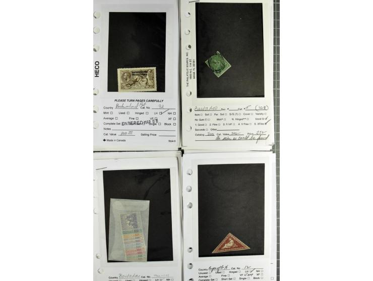 1840/1950, ungebrauchter, postfrischer und gestempelter Lagerbestand auf Verkaufskärtchen aus altem Händlerbestand "Miami Sou