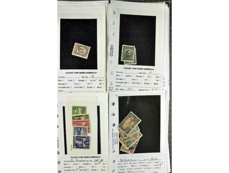 1840/1950, ungebrauchter, postfrischer und gestempelter Lagerbestand auf Verkaufskärtchen aus altem Händlerbestand "Miami Sou