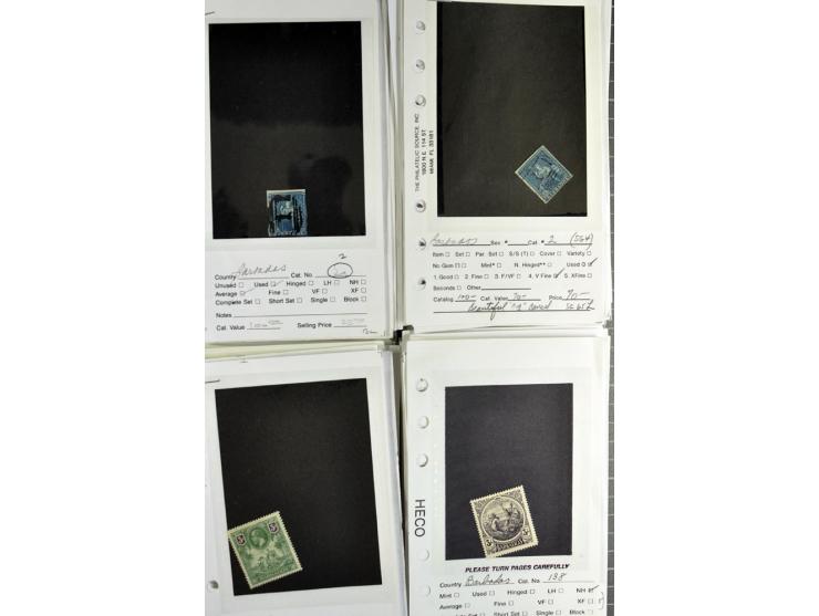 1840/1950, ungebrauchter, postfrischer und gestempelter Lagerbestand auf Verkaufskärtchen aus altem Händlerbestand "Miami Sou