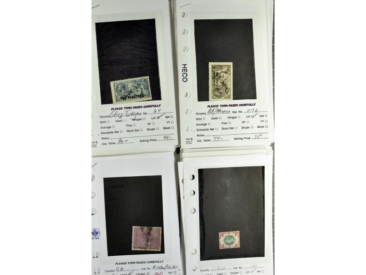 1840/1950, ungebrauchter, postfrischer und gestempelter Lagerbestand auf Verkaufskärtchen aus altem Händlerbestand "Miami Sou