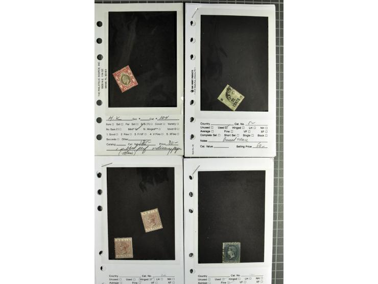1840/1950, ungebrauchter, postfrischer und gestempelter Lagerbestand auf Verkaufskärtchen aus altem Händlerbestand "Miami Sou