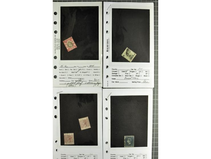 1840/1950, ungebrauchter, postfrischer und gestempelter Lagerbestand auf Verkaufskärtchen aus altem Händlerbestand "Miami Sou