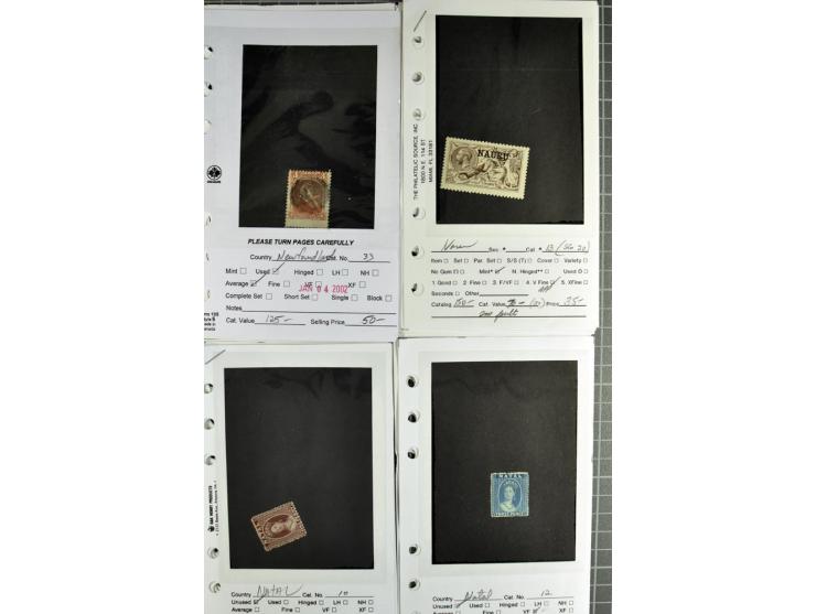 1840/1950, ungebrauchter, postfrischer und gestempelter Lagerbestand auf Verkaufskärtchen aus altem Händlerbestand "Miami Sou
