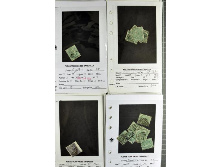 1840/1950, ungebrauchter, postfrischer und gestempelter Lagerbestand auf Verkaufskärtchen aus altem Händlerbestand "Miami Sou