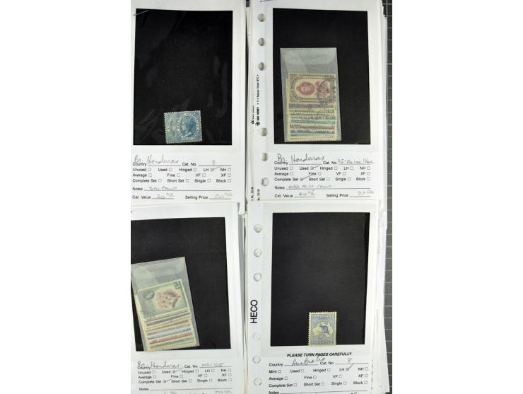 1840/1950, ungebrauchter, postfrischer und gestempelter Lagerbestand auf Verkaufskärtchen aus altem Händlerbestand "Miami Sou