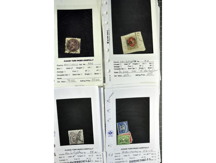 1840/1950, ungebrauchter, postfrischer und gestempelter Lagerbestand auf Verkaufskärtchen aus altem Händlerbestand "Miami Sou